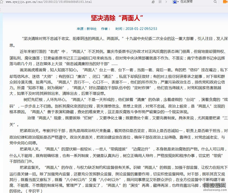 新一届中纪委的口头宣言